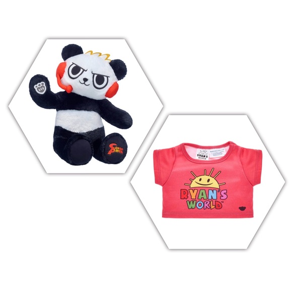 BuildABear Toys Buildabear Combo Panda Ryans World Tee Shirt